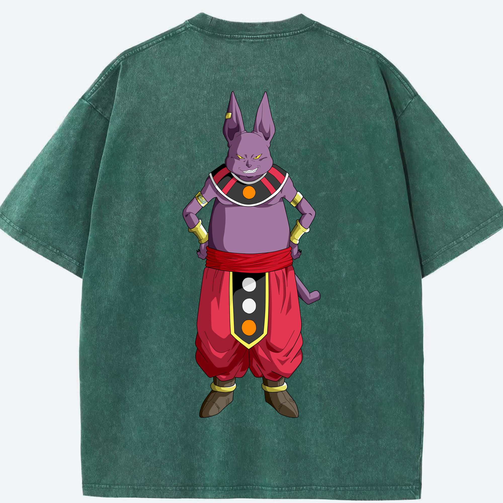 （画像用） ドラゴンボール シャンパ DRAGON BALL Champa 綿100% ヴィンテージ風 半袖Tシャツ（背面プリント）